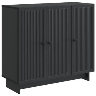 vidaXL Aparador Negro 89 X 34,5 X 80 Cm Madera De Ingenier&iacute;a Vidaxl