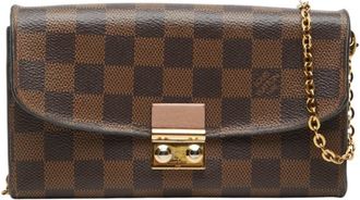 Louis Vuitton Brown Rose Ballerine Pvc Leather Chain/Shoulder Wallet (Pre-Owned)