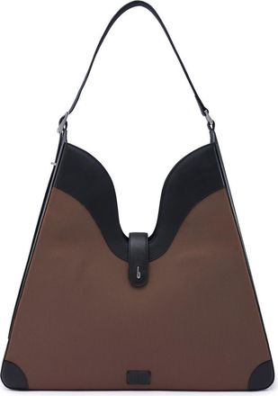 Behno Melina Canvas Shoulder Bag in Cacao/Black at Nordstrom