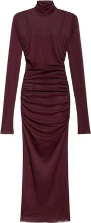 Aniye By Stretch Midi Jurk - Dames - Casual kleedjes - Rood - L - Polyester - Kleedjes