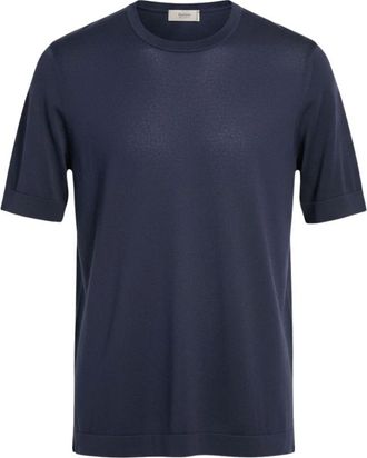 Ferrante Round-neck Knitwear, male, Blue, Size: 2XL 55G23131 Round-neck Knitwear