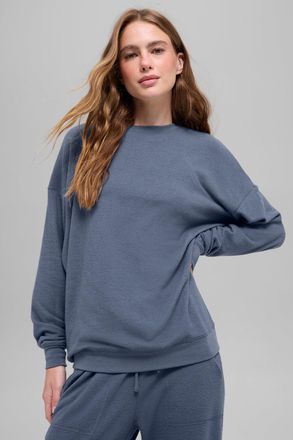 Alo | Soho Pullover Top in Bluestone, Size: Small