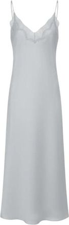 R&oacute;he Silk Lace Slipdress - Dames - Casual kleedjes - Grijs - L - Kleedjes