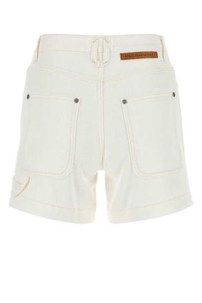 Stella McCartney Two-Tone Denim Denim Shorts - White