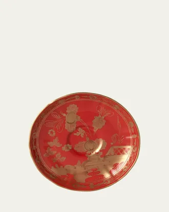 Ginori 1735 Oriente Italiano Gold Coffee Saucer, Rubrum