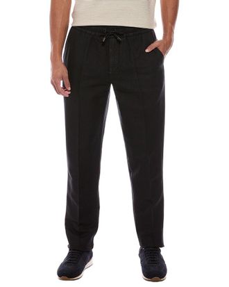 Isaia Drawstring Linen-Blend Trouser