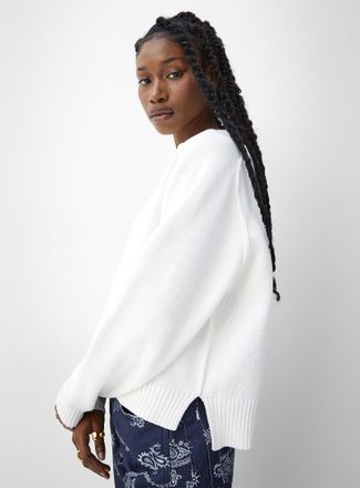 Free People Womens Spring Street inverted seam washed sweater