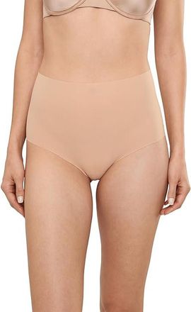 Commando Invisible Rib High-Rise Bikini Womens Underwear Beige, Elastane/Nylon