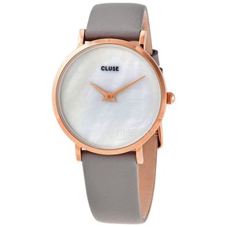 Cluse Cluse Grijze Leren Horloge