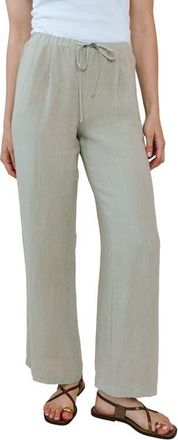 Bella Dahl Wide Leg Linen Pants in Green Tea at Nordstrom, Size X-Small