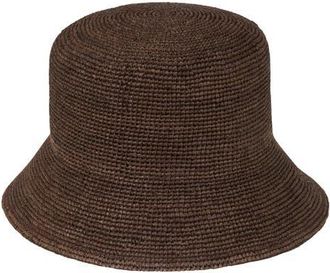 Lack of Color The Inca Raffia Bucket Hat in Coco at Nordstrom, Size Small