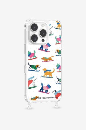 La Coque Fran&ccedil;aise Handyh&uuml;lle f&uuml;r iPhone15 Pro Skifahrende Hunde