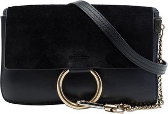 Chlo&eacute; Pre-owned Chloe Small Suede and Calfskin Faye Crossbody Ladies Q6M1EZ1U5LUQLG12
