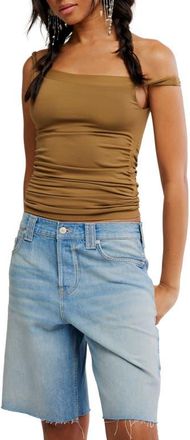 Free People Round Two One-Shoulder Tank in Mosswood at Nordstrom, Size X-Small