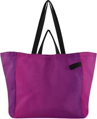 Generic Purple Gradient pattern Reusable Canvas Tote Bag, Heavy Duty Grocery Shopping Bag with Double Handles Large Capacity Hard Bottom Work Groceries Travel