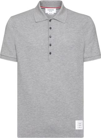 Thom Browne Grey Shirt Collar Polos
