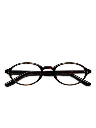 Chimi Eyewear Lex bril met ovalen montuur en metalen ringlets - Bruin