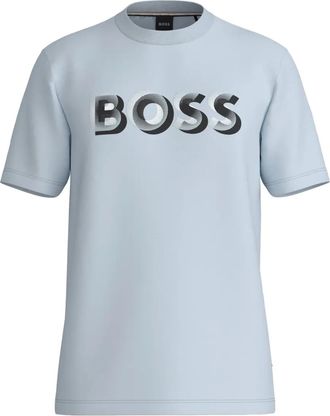 BOSS logo-print T-shirt - Blue