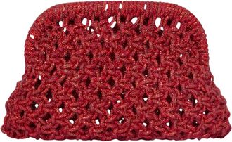 Twentyfourhaitch Pochette intrecciata Pietre - Dames - Clutches - Rood - ONE Size - Tassen