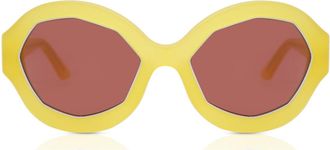 Marni Cumulus Cloud Blue JZP Mens Sunglasses Yellow Size 63