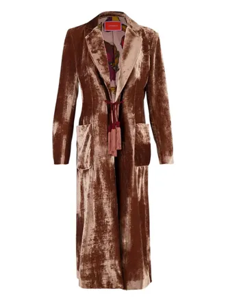 La DoubleJ Cappotto in velluto - Marrone
