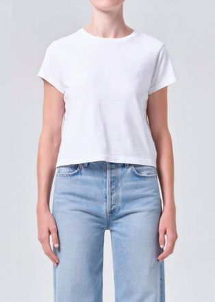 A Gold E Adine Shrunken Tee In White