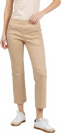 Elliott Lauren Modern Twill Pull-On Pants With Pocket In Camel
