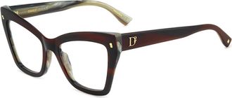 Dsquared2 Mode Bril in Blauw K4G - Dames - Brillen - Rood - 54 MM - Accessoires