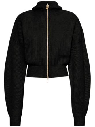 Sportmax Ribbed Hooded Zip-Up Cardigan