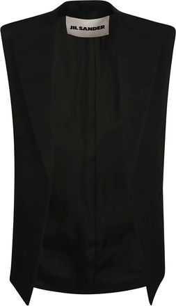 Jil Sander Jacket - Heren - Bodywarmers - Zwart - L - Jassen