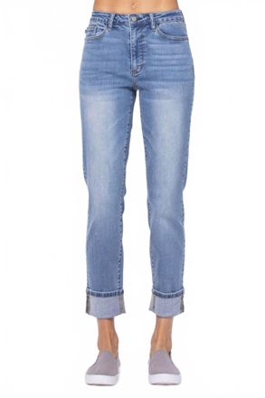 Judy Blue High Waist Boyfriend Jeans In Blue Vintage Wash