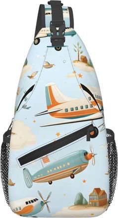 Generic Cartoon Airplane Shoulder Bag Breathable Crossbody Bag Anti Theft Crossbody Bags For Women Workout Camping
