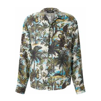 Dsquared2 Casual Shirts - Heren - Casual Overhemden - Veelkleurig - 2XL - Leer - Overhemden