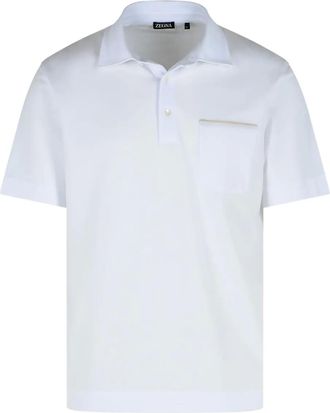 Ermenegildo Zegna Polo con taschino - Bianco