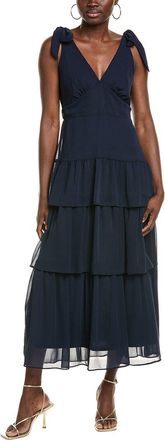 Julia Jordan Tiered Chiffon Midi Dress