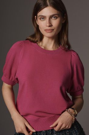 Maeve Puff-Sleeve Sweatshirt Tee