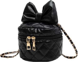 Generic Bucket Purse,Bags - West Bucket Style PU Leather Bow Hobo Small Square Bags Handbags for Women, Black, Refer to description, Unisex