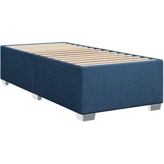 vidaXL Estructura De Cama Sin Colch&oacute;n Tela Azul 90x200 Cm Vidaxl