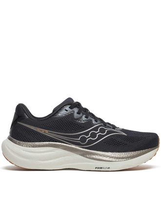 Saucony Black Mesh Athletic Sneakers with Cushioned Sole