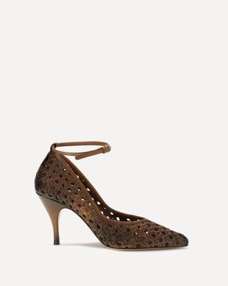 Miu Miu D&eacute;collet&eacute; in pelle intrecciata Woman 37.5