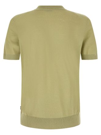 HUGO BOSS Extra-Fine Merino Wool T-shirt - sage green