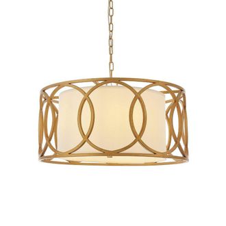 Netlighting VARESE Stylish Dimmable Indoor 4 Light Fabric Ceiling Pendant in White