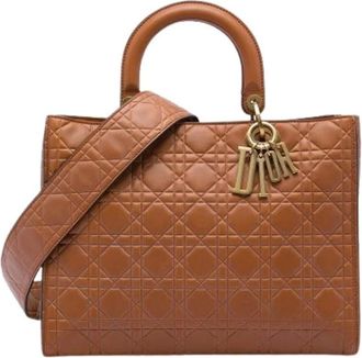 Dior Pre-owned Lady Dior Handbag - - Pre-owned - Donna - Marrone - ONE SIZE