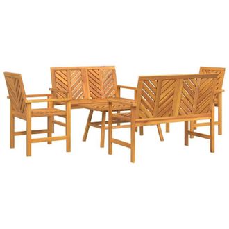 vidaXL Conjunto De Sof&aacute;s De Jard&iacute;n 3 Pcs Marr&oacute;n Vidaxl