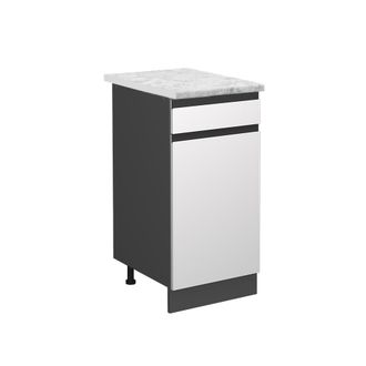 Vicco Mueble Bajo De Cocina R-line, Blanco, 40 Cm Et M&aacute;rmol