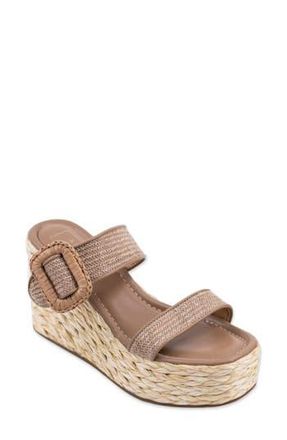 Shushop Leena Platform Wedge Espadrille Sandal in Natural at Nordstrom Rack, Size 8.5