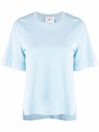 Stella McCartney Strong Silhouette T-shirt met korte mouwen - Blauw