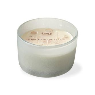 Tag Ocean Waves White 3 Wick Candle Scented Soy Paraffin Wax in Blue at Nordstrom