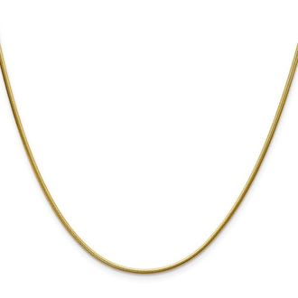Diamond2Deal Stainless Steel Polished Yellow IP-plated 1.5mm Snake Chain Necklace