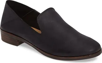 Lucky Brand Cahill Flat in Black Leather at Nordstrom, Size 8.5